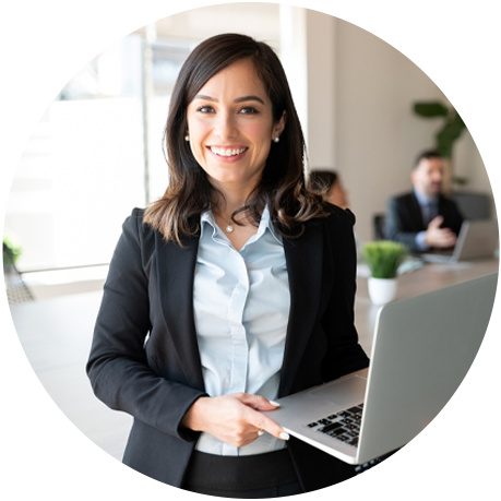 femal On-demand Professional working as a project manager for a company femal On-demand Professional working as a project manager for a company